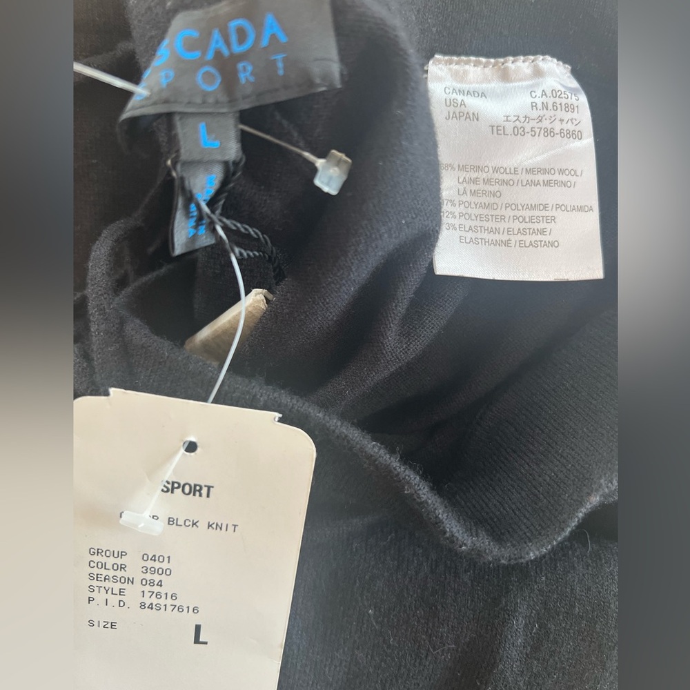 NWT $370 Escada Track Pants Side Stripe LOOSE FIT CRYSTAL Logo Size L - Picture 6 of 11